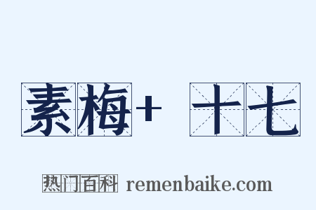 素梅+十七是什么意思的图片